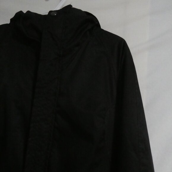 OPPENHEIMER Premium Outerwear | large | Hooded Black Coat | Ribbed Cuffs - Picture 6 of 16